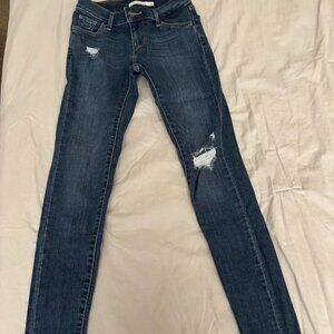 Levi's Women's Navy and Blue Jeans